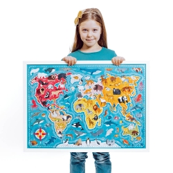 Puzzlove CzuCzu Zwierzęta Mapa świata (60 elementów) 4+